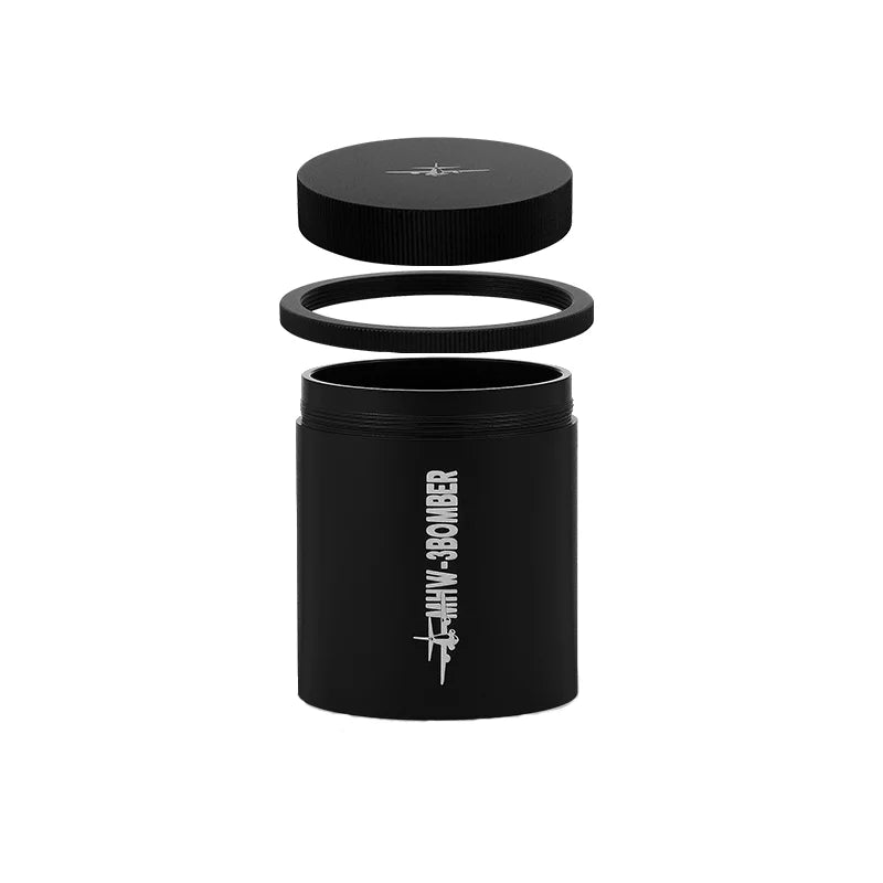 Coffee Dosing cup 58mm with Lid - 3 bomber (A Superior Quality Product that Prevents any Powder from Spilling, Aiding Coffee Makers in their Workflow)